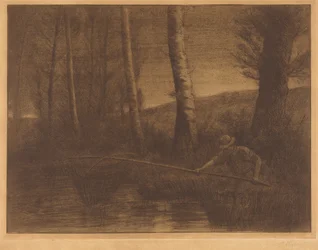 Fisherman with a Hoop-net