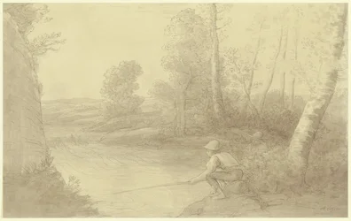 The fishermen at the river