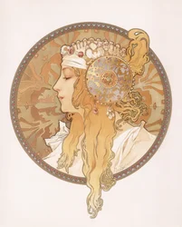 Byzantine head of a blond maiden, c.1897