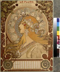 Calendar "La Plume", Bi-Monthly Illustrated Review of the Salon des Cent