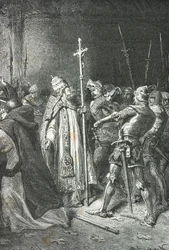 Sciarra Colonna slaps Pope Boniface VIII in Anagni