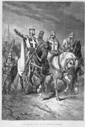 The Four Chiefs of the First Crusade (including Godfrey of Bouillon) - in “The History of France” by Guizot, Hachette