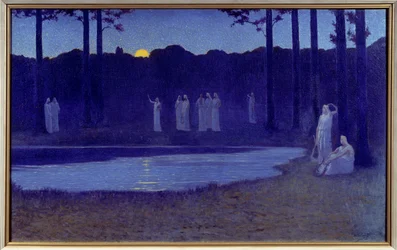 Symbolism: Chants de nuit. 1896. Sun. 0.77 x 1.24 m. Paris, Musée d