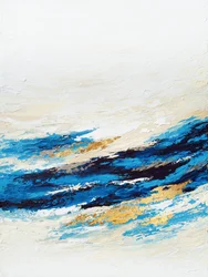 Blue Gold Ocean Waves