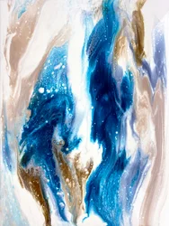 Dynamic Blue Gold Fluid
