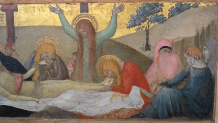 Madonna with Child and Saints Mary Magdalene and Martha, Lamentation