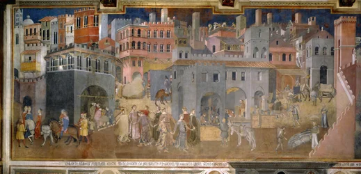 Effects of Good Government in the City Cycle of Frescoes The Allegory of the Good and Bad Government