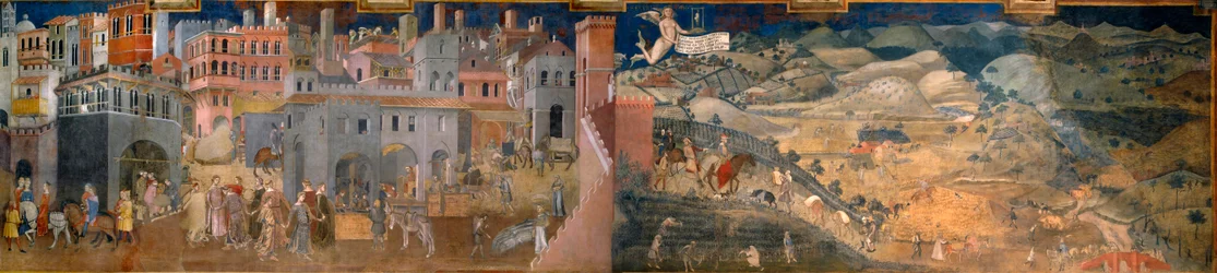 Effects of Good and Bad Government in the City and Countryside (Detail)