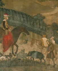Peasants with a Black Pig and a Donkey
