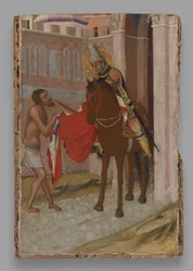 Saint Martin of Tours Dividing His Cloak with a Beggar