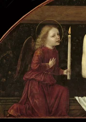Christ in Piete surrounded by two angels (detail)