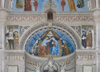 Coronation of the Virgin Mary with God and the Holy Spirit Between Francesco and Ludovico Sforza