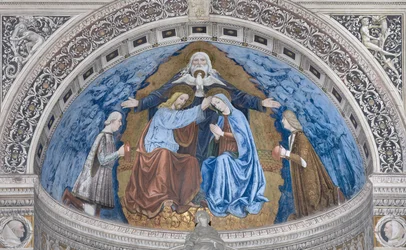 Coronation of the Virgin Mary with God and the Holy Spirit Between Francesco and Ludovico Sforza