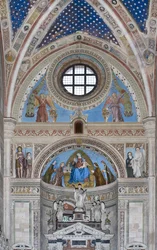 Gian Galeazzo Visconti and Sons Offering the Model of the Charterhouse to the Virgin Mary