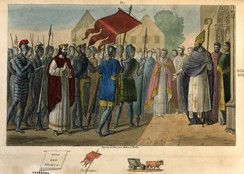Dagobert I (603 - 639) Taking Down the Banner at St Denis