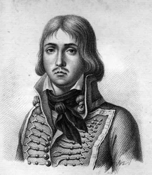 General Marceau, François Séverin Marceau Desgraviers, French General (1769-1796). Engraved by Ambroise Tardieu in 1818. Stella Collection.
