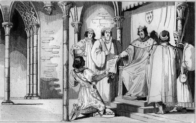 In 1327, Charles IV the Bel (1294-1328) eriges the seigneury of Bourbon in favour of the grandson of Robert de Clermont and grandson of Saint-Louis, Louis I