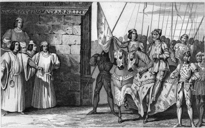 Joan of Arc (1412-31) arrives at Reims in 1429 to await the coronation of Charles VII (1403-61) - Charles VII, called “the Victorious” (1403-1461) - The English laid siege to Orleans, but Joan of Arc lifted the siege, liberated Orleans and led the king to