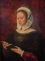 Young Woman in Prayer, Reading a Book of Hours, c. 1520-1530