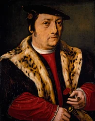 Portrait of a Man with a Pink