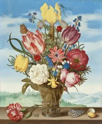 Bouquet of Flowers on a Ledge. 1619