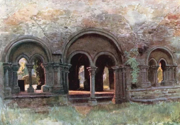 The Ruins of the Cloisters of the Abbey of St Bavon, Ghent
