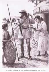 An Italic Farmer of the Bronze Age, Illustration from 