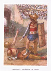 Gladiators, the End of the Combat (illustration from The Roman Soldier)