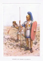 Rorarius and Triarius at Camillus (illustration from The Roman Soldier)