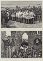 The Roman Catholic Pilgrimage to Lindisfarne, Holy Isle, on the Northumberland Coast