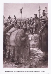 The Emperor Receives the Submission of Barbarian Chiefs (illustration from The Roman Soldier)