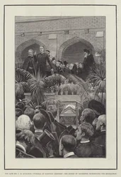 The Late Mr. C. H. Spurgeon, Funeral at Norwood Cemetery, the Bishop of Rochester Pronouncing the Benediction