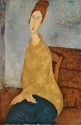 Jeanne Hebuterne in a Yellow Jumper