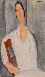 Madame Hanka Zborowska Leaning on a Chair