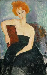 Redheaded Girl in Evening Dress, 1918