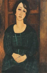 Woman in a Plaid Dress