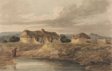 Landscape with Thatched Buildings