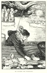 He plucked the water-lily