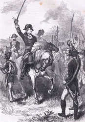 The declaration of Independence read to the army, illustration from Cassells History of the United States