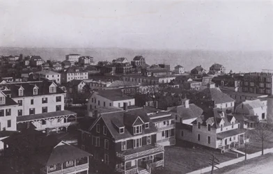 Old Orchard Beach, Maine: The Village Looking East from Old Orchard House