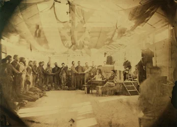 Administration of the Oath of Allegiance of Confederate Prisoners, Point Lookout, Maryland, June 30, 1865