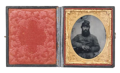 Framed Portrait of Private Joseph Absalom Higginbotham, Co. I