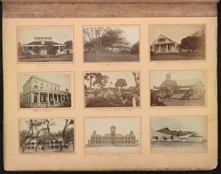 Hawaii album, p. 12, schools and other buildings, including the Queen