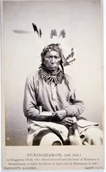 NE-BAH-QUAH-OM, Big Dog, Chippewa Chief, offered to fight Sioux in Minnesota
