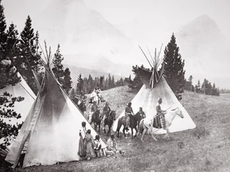 Native American Teepee Camp, Montana, c.1900