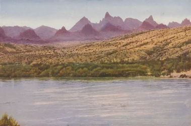 Needles Mountains and Colorado River, California