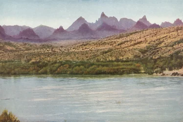 Needles Mountains and Colorado River, California