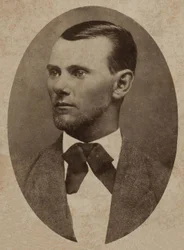 Portrait of the outlaw Jesse James (1847-1882)