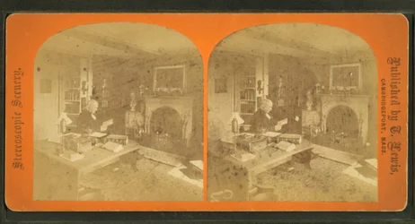 View of Amos Alcott in his study