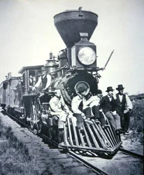 Workers on the Chicago, Milwaukee & St Paul Railway Company, c.1875